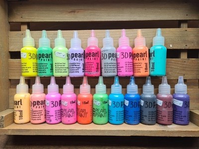 CRAFT sensations 3D Pearl Paint, Set mit 20 Farben, kaum genutzt, nur probiert