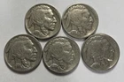 1930 1934 1936 1936-S 1937 Buffalo Nickel Lot of 5