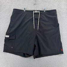 Polo Ralph Lauren Mens Big and Tall Black Kailua Board Shorts Swim Trunks