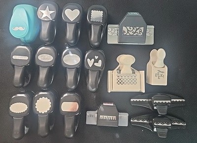 Lot 17  - Paper Punches Shapes Border EK Success Fiskars Heart Star Scrapbook