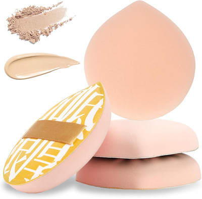 Große Puderquasten für Gesichtspuder, 2 Stück 3 Zoll Träne Make-up Schwamm Soft Fo