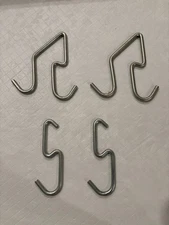 Calphalon OEM 2 DOUBLE Hooks, 2 SINGLE hooks for hard anodized Pot Rack