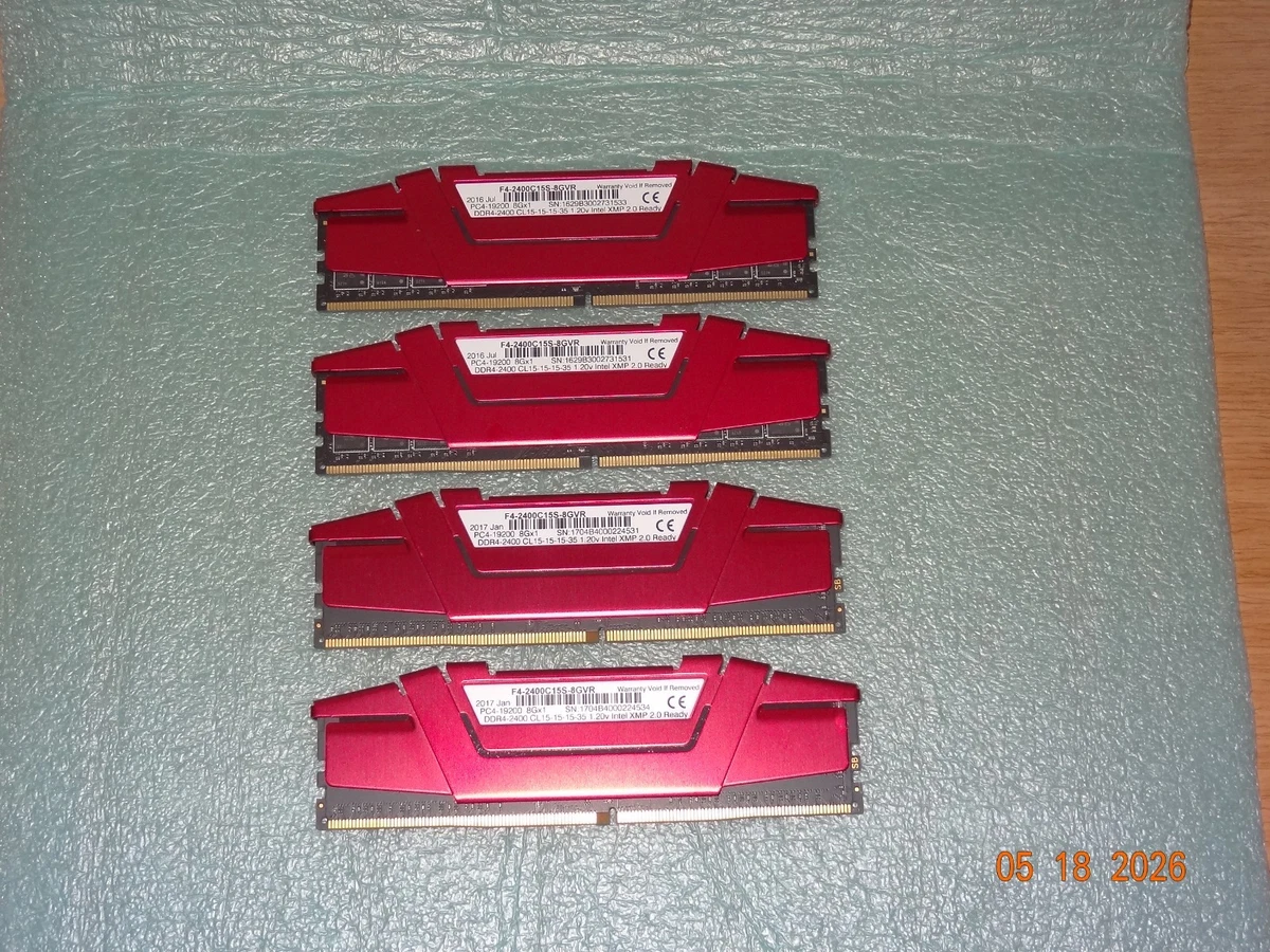 G. SKILL PC4-19200 (DDR4-2400) Bus Speed DIMM Computer Memory (RAM