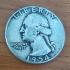 1954-P Washington Quarter 25C Silver Business Strike 0.9 Fineness KM#164