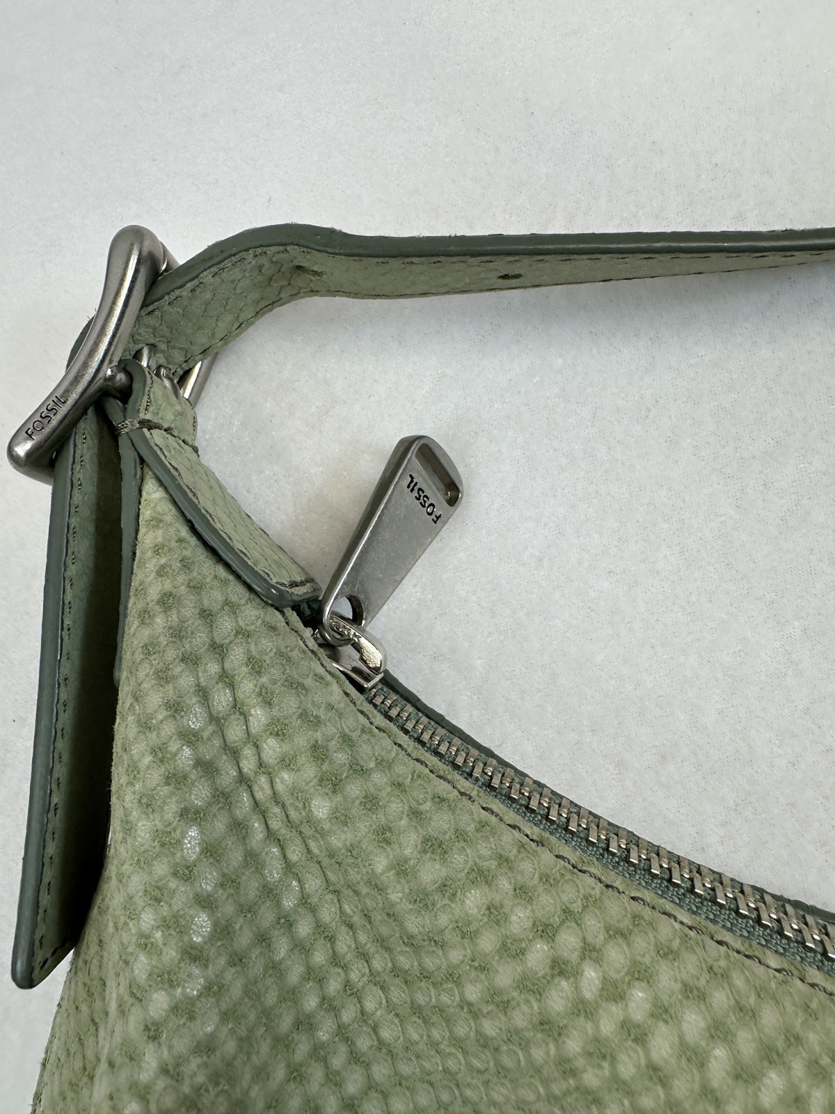 FOSSIL LONG LIVE  python embossed large green lea… - image 6