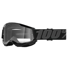 100 Junior Strata 2 Moto/MTB Goggle - Black; Clear OSFM,