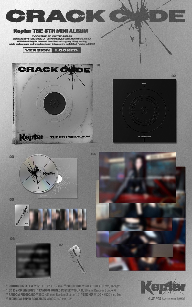 KEP1ER [CRACK CODE] 8th Mini Album CD+Photo Book+Poster+2 Card+