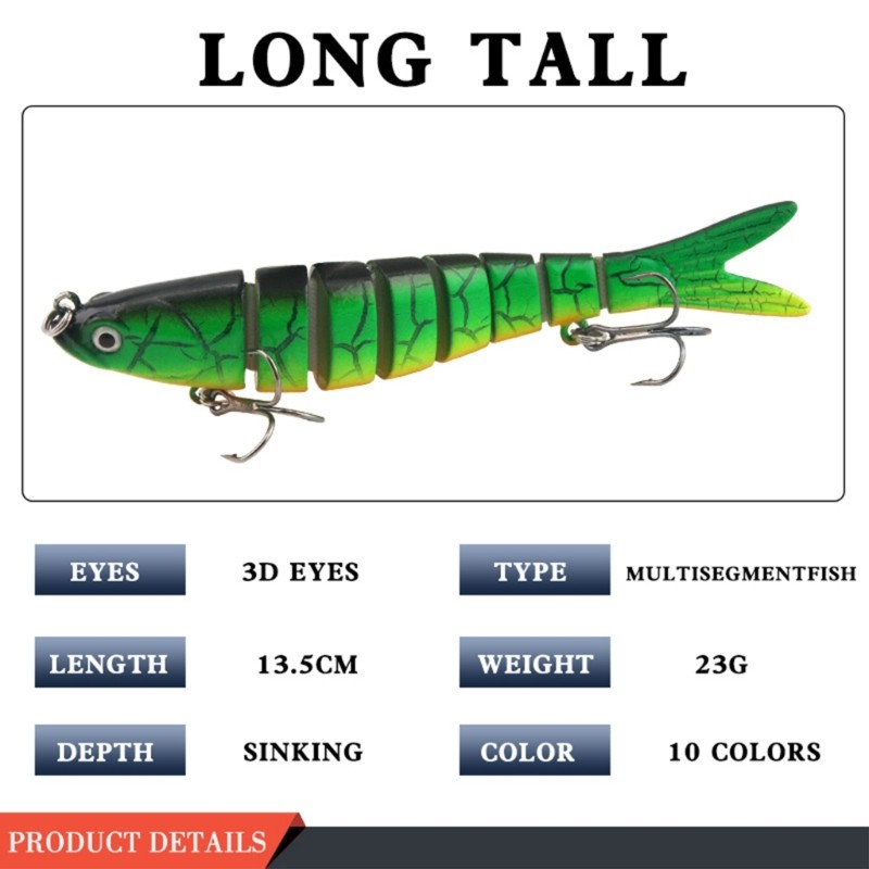 3D Multiple Section Fishing Lures Baits Saltwater Lures Fishing Baits Wobblers - Image 4