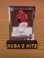 2021 BOWMAN CHROME SAM BACHMAN ANGELS AUTO ROOKIE RC