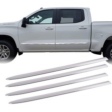 Side Molding Trim Compatible with 2019-2021 Chevy Silverado 1500 Crew Cab ONLY