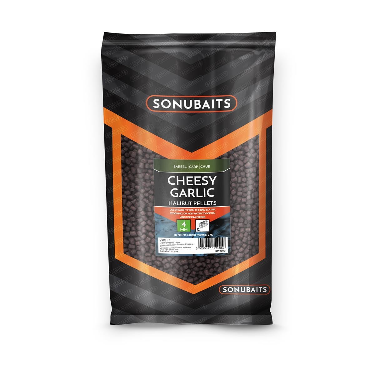 Sonubaits Cheesy Garlic Halibut Pellet 900g Barben Karpfen Döbel Pellets 3 - 8mm