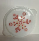 Vintage Pyrex Lid Only Red & Orange “Friendship” Birds Replacement Casserole Top