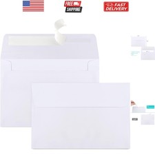 70 Packs A4 Envelopes, White, 4x6 Photo, Self Seal for Invitations, Weddings,...