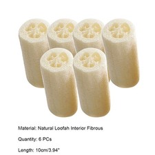 6x Natural Loofah Sponge, Real Egyptian Bath  Shower Exfoliating Body Scrubber