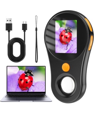 2.0 Inch IPS Screen 100X Pocket Microscope, 3-Level Adjustable LED Lights