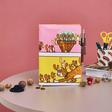 Hobonichi Techo Cousin A5 Cover 100 ORANGE Where Are Squirrels Going Japan