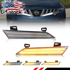 Switchback LED DRL Lights W/ Signal Headlight Panels For Nissan Murano 2009-2014