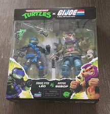 TMNT X G.I.JOE Playmates Toys 2026 Snake Eyes LEO Vs Ripper BEBOP BoxDamaged