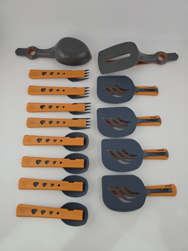4x Jetboil Jetset Camping Utensil Kit Spoon Fork Spatula Backpacking Cook Set &