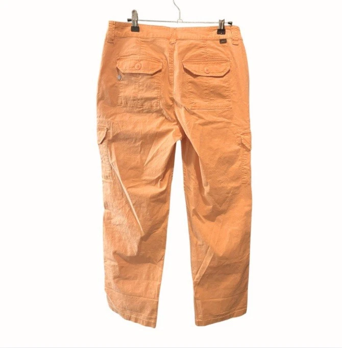 NUEVO Pantalones cargo Jag Cedar pierna ajustada para mujer 8 naranja tiro medio Foto 2 de 4