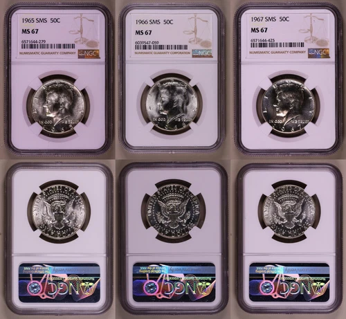 1965-1967 Special Mint Set Half Dollar Set NGC MS67 ***RARE SMS SET***