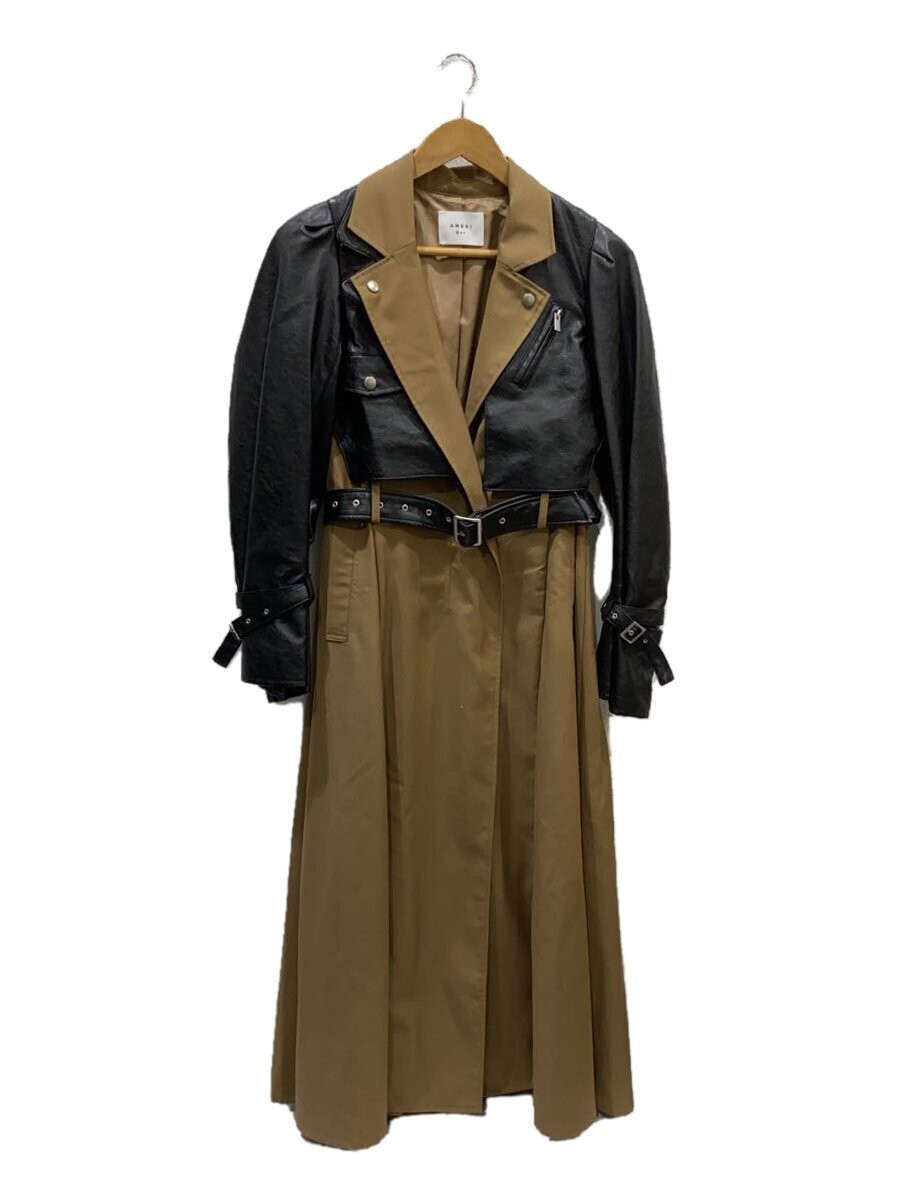 AMERI Camel Polyester Riding Dock Coat S Used 20S… - image 1