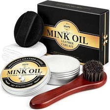 4-in-1 Mink Oil Leather Conditioner and Cleaner, 3.52oz Waterproof Paste