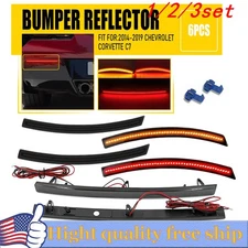 2/4x Front Rear Light LED Side Marker Bumper For Reflector Chevy 14-19 Corvette