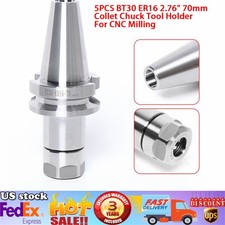 5PCS BT30 ER16 Collet Chuck Tool Holder, 2.76" Length, 12000 RPM