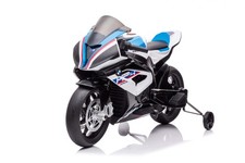 Moto Électrique Pour Enfants BMW HP4 Race Avec Siège En Peau Roue Caoutchouc 12V