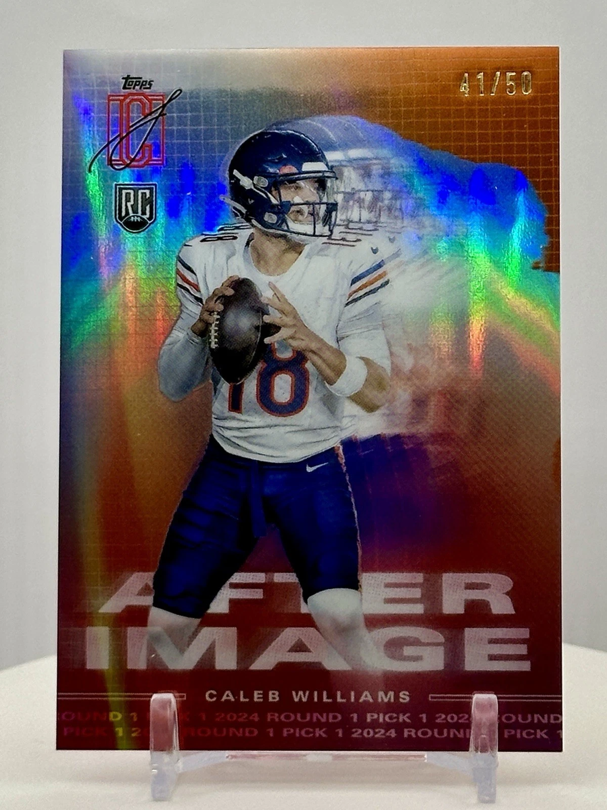 Caleb Williams Topps Signature Class After Image #AI6 Orange