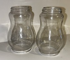 Lot of 2 Antique Skater Lantern Glass Globes