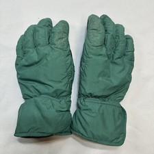 L.L.Bean Gloves Men  s Medium Green Black Winter Mitts Ski Nylon