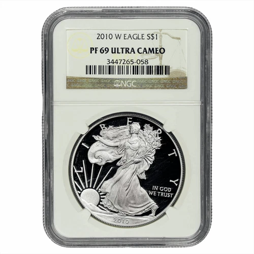 2010-W 1ozt .999 Silver American Eagle $1 PCGS PF 69 ULTRA CAMEO