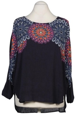Desigual Bluse Damen Oberteil Hemd Hemdbluse Gr. XXL Marineblau #lfb69vs