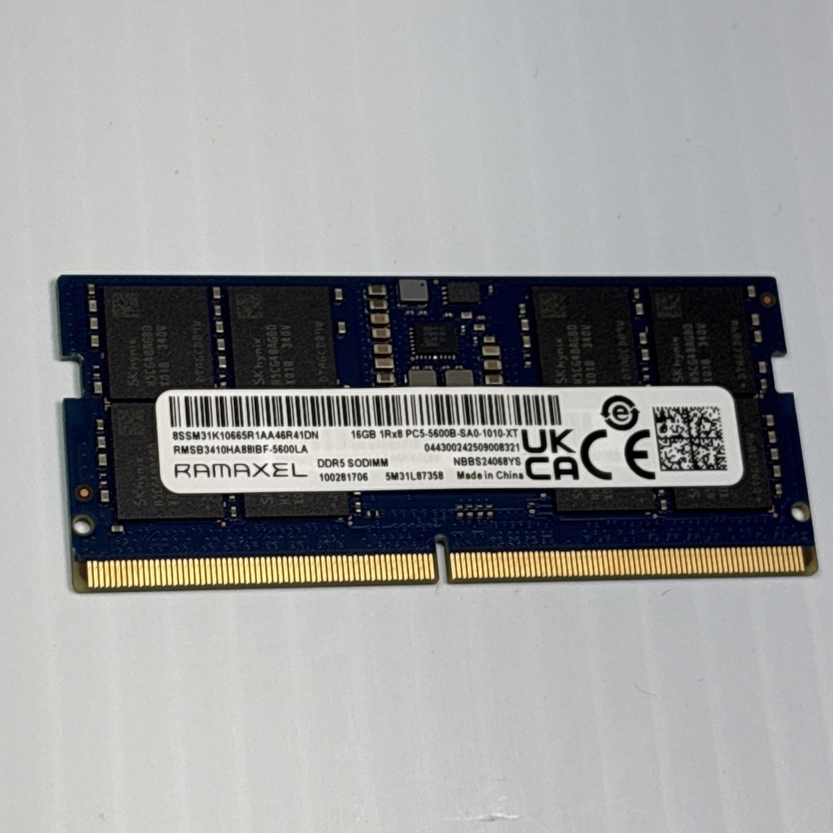 RAMAXEL 16GB DDR5 5600 1Rx8 PC5-5600B-SA0-1010-XT Laptop SODIMM