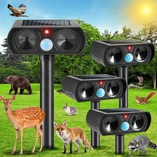2025 Ultrasonic Animal Repellent Cat Repellent Outdoor Solar Animal Repeller ...
