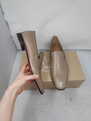 Christian Louboutin EU 46 US 13 NEW MENS Dandelion Leather Brown Roca Loafer