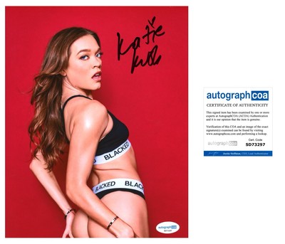KATIE KUSH SIGNED 8x10 PHOTO POPULAR ADULT MOVIE ACTRESS RARE - ACOA COA