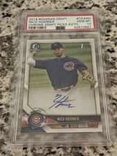 2018 Bowman Draft Nico Hoerner Chrome Draft Picks Rookie 1st Auto #CDA-NH PSA 10