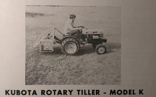 Kubota B6000 Diesel 4X4 Farm Tractor K Tiller Implement Owner & Parts Manual - Picture 2 of 2