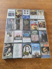 Lot of 20 Country Music Audio Cassette Tapes Hank Jr. Patsy Cline, Oak Ridge Boy