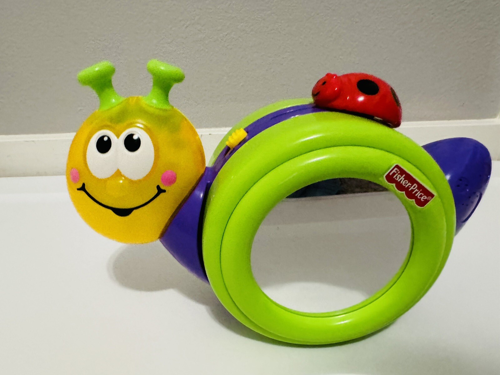 Ladybug Pattern Single Fisher-Price 1-2-3 Crawl Along Snail Toy Go Baby Developmental Tummy ...