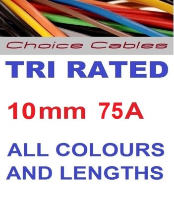 10mm Tri Rated Kabel 10,0mm KFZ Auto Kabel 240V 12/24V Auto Ladekabel