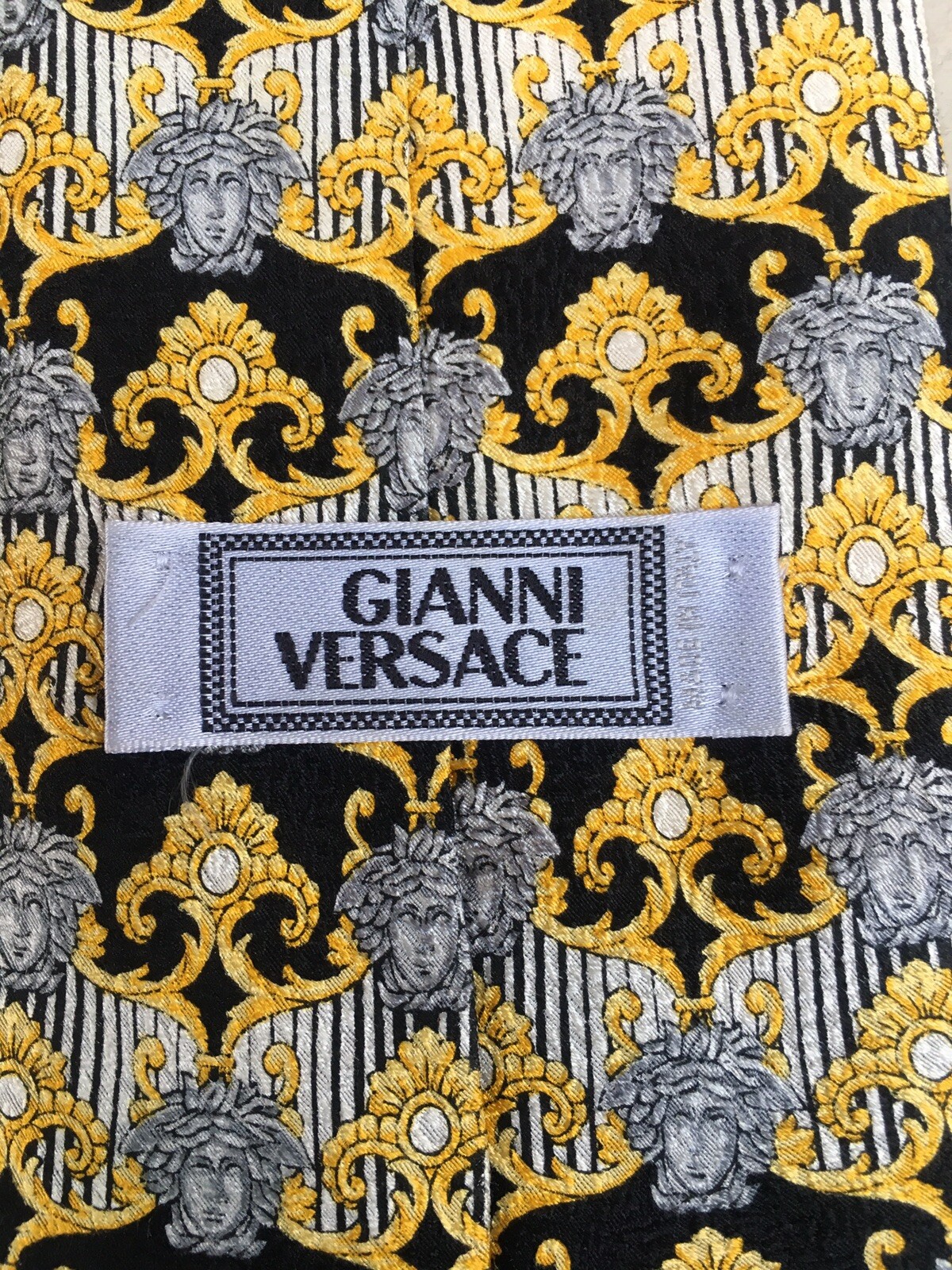 GIANNI VERSACE All Over Medusa Print Silk Tie Sil… - image 5