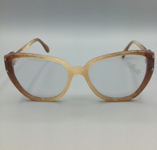 Silhouette Vintage Eyeglasses Austria Cat Eye Ocher Frame 80s 90s NOS