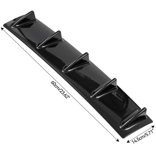 DE Universal Auto Heck Diffusor für Stoßstange hinten mit 5 Finnen Schwarz Glanz - Bild 2 von 8