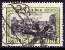 PL 031 Poland Polska Freie Stadt Danzig Mi 207 used Korkstempel