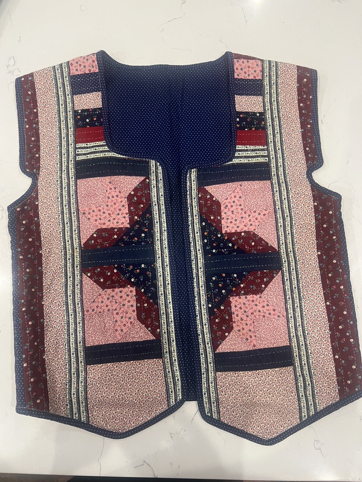 Quilted Patchwork Vintage Prairie Vest - image 1