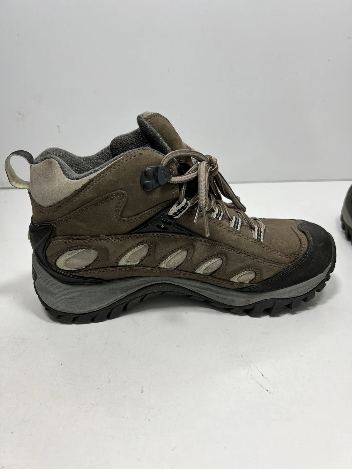 merrell radius mid hiking trail waterproof vibram walnut boots